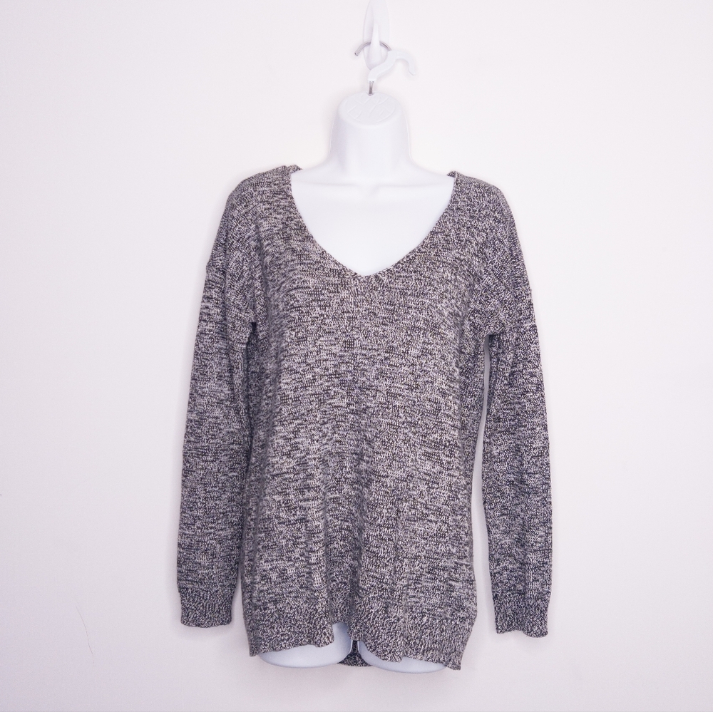Express Women's Sweater Cut Out Back  Design Size XS Black & White